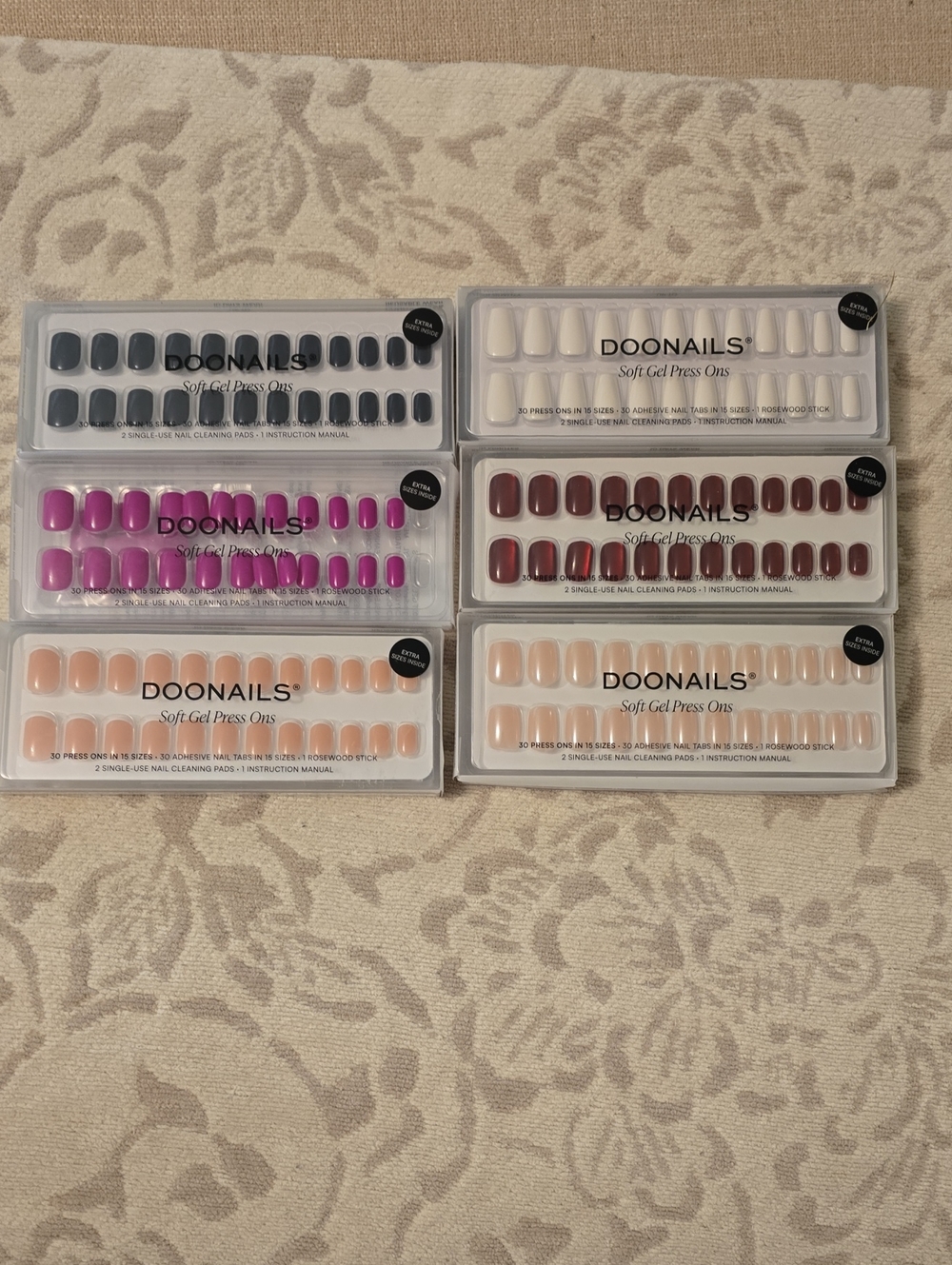 Doonails Soft Gel Press Ons - Assorted Colors (6 Pack)